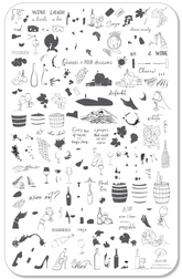 What's in your Glass (CjSLC-102) - Clear Jelly Stamping Plate